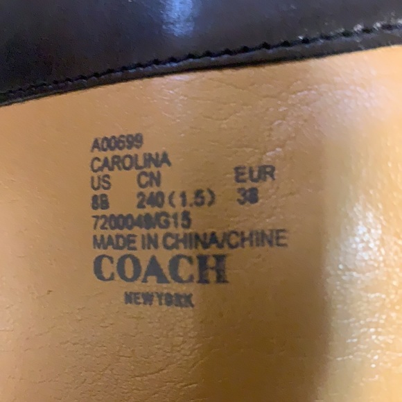 Coach Carolina Black Leather Boots 